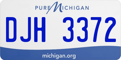 MI license plate DJH3372