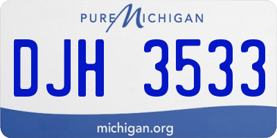 MI license plate DJH3533