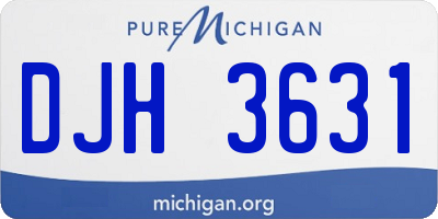 MI license plate DJH3631