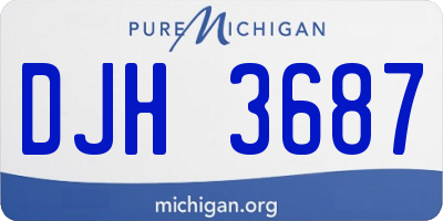 MI license plate DJH3687