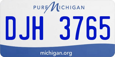 MI license plate DJH3765