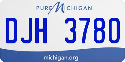 MI license plate DJH3780