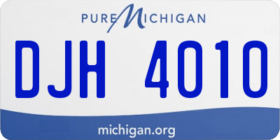MI license plate DJH4010