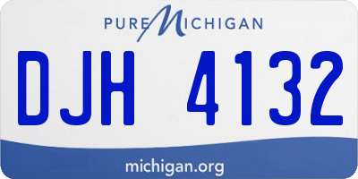 MI license plate DJH4132