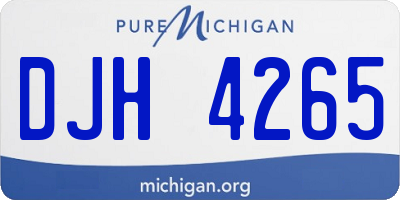 MI license plate DJH4265