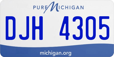 MI license plate DJH4305