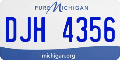 MI license plate DJH4356