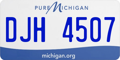 MI license plate DJH4507