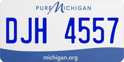 MI license plate DJH4557