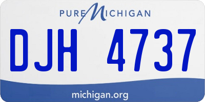MI license plate DJH4737