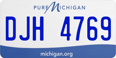 MI license plate DJH4769