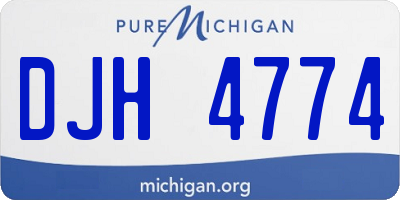 MI license plate DJH4774