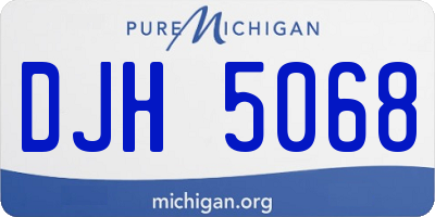 MI license plate DJH5068