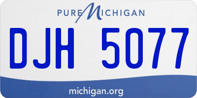 MI license plate DJH5077