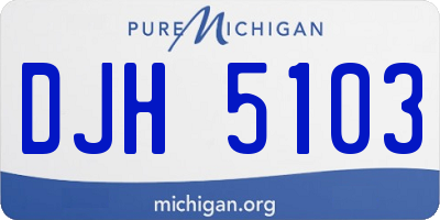 MI license plate DJH5103