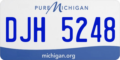 MI license plate DJH5248