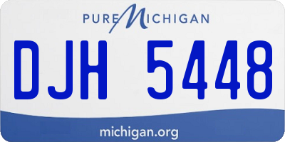 MI license plate DJH5448