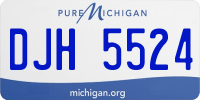 MI license plate DJH5524