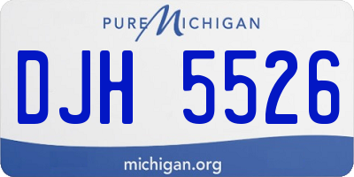 MI license plate DJH5526