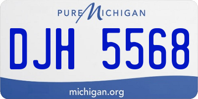 MI license plate DJH5568