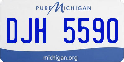 MI license plate DJH5590