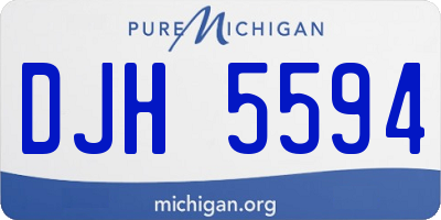 MI license plate DJH5594