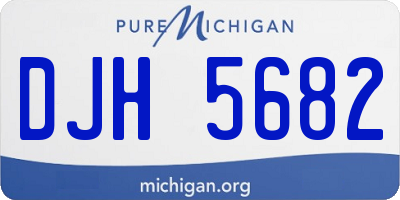 MI license plate DJH5682