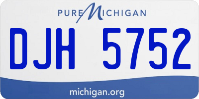 MI license plate DJH5752