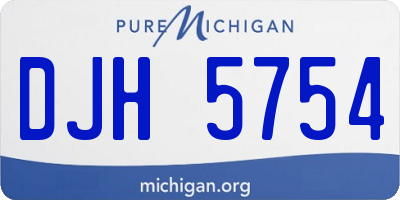 MI license plate DJH5754