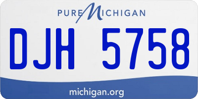 MI license plate DJH5758