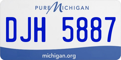 MI license plate DJH5887
