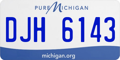 MI license plate DJH6143