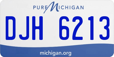 MI license plate DJH6213