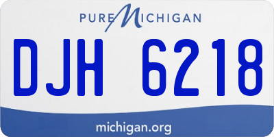 MI license plate DJH6218