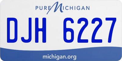 MI license plate DJH6227