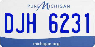 MI license plate DJH6231