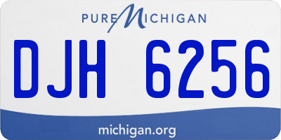 MI license plate DJH6256