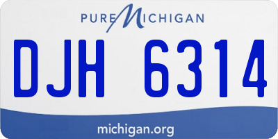MI license plate DJH6314