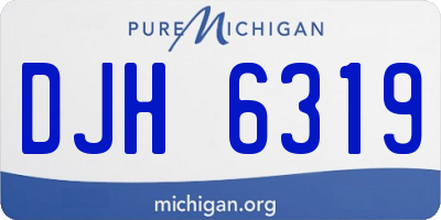 MI license plate DJH6319