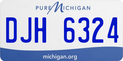 MI license plate DJH6324