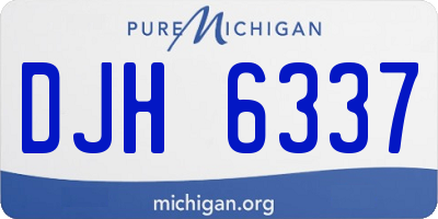 MI license plate DJH6337