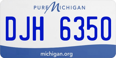 MI license plate DJH6350