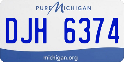 MI license plate DJH6374