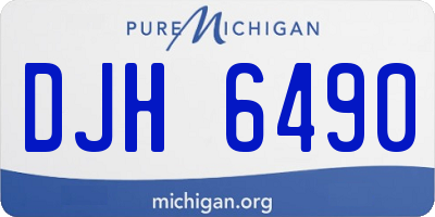 MI license plate DJH6490