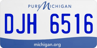 MI license plate DJH6516