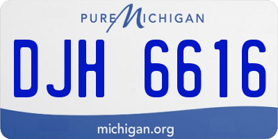 MI license plate DJH6616