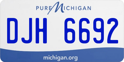 MI license plate DJH6692