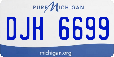 MI license plate DJH6699