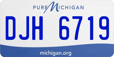 MI license plate DJH6719