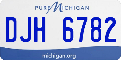 MI license plate DJH6782